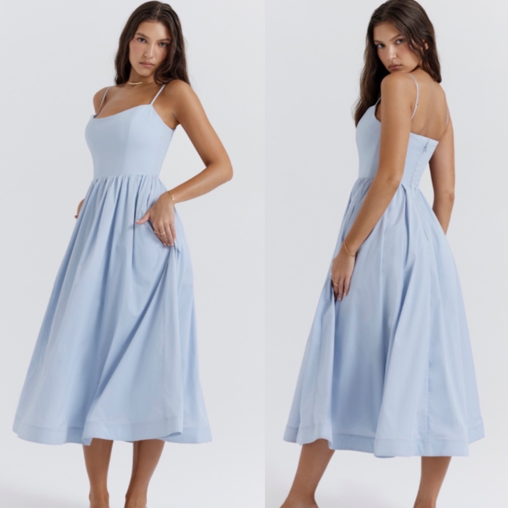 HOUSE OF CB 'Lolita' Soft Blue Corset Sundress‎ NWOT size S - Picture 3 of 15